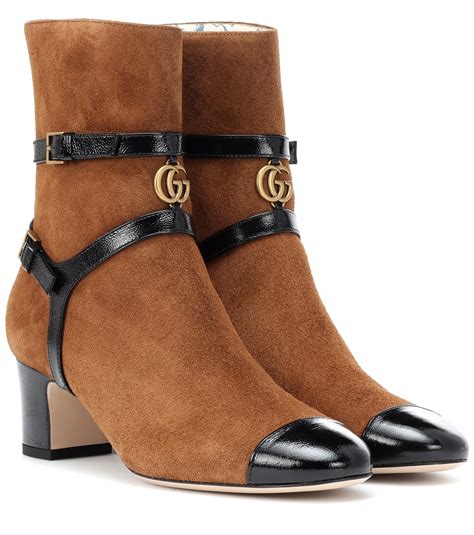 gucci boots suede ankle boot|gucci snakeskin boots.